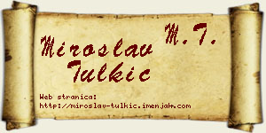 Miroslav Tulkić vizit kartica